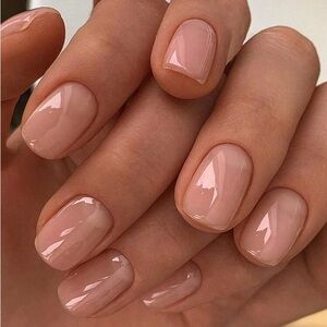 Glossy Nude Press On Nails